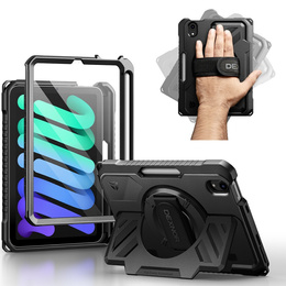 Husă Dexnor 360° cu curea și suport pentru stylus pentru iPad mini 8.3" 2021 (Gen. 6) / iPad mini 8.3" 2024 (Gen. 7)