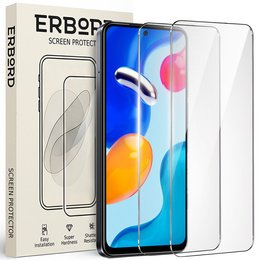 2x sticlă călită pentru Xiaomi Redmi Note 11 Pro, ERBORD 9H Hard Glass pe ecran