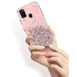 Huse pentru Samsung Galaxy M21, Glittery, roz