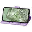 Cu clapetă pentru Google Pixel 8A, Butterfly, violet