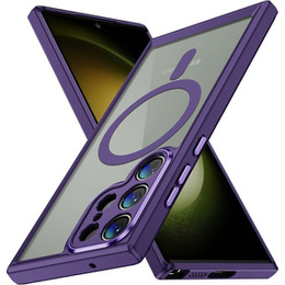 Husă pentru Samsung Galaxy S23 Ultra, ERBORD Impact Guard, MagSafe, violet închis