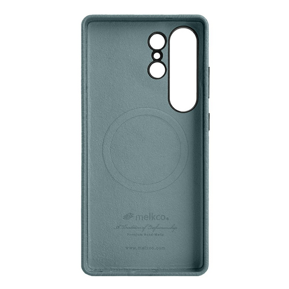 Carcasă MELKCO pentru Samsung Galaxy S25 Ultra, din piele, albastru