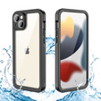 Husă impermeabilă IP68 pentru iPhone 15 Plus, Redpepper, negru