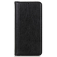 Husa cu clapetă pentru Google Pixel 9A, Split Leather, negru