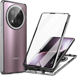 Husa pentru Honor Magic 7 Lite, Magnetic Dual Glass, de argint