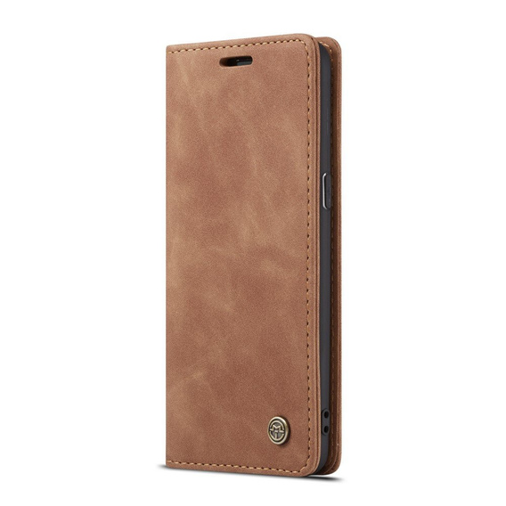 Husa CASEME pentru Samsung Galaxy S8, Leather Wallet Case, maro