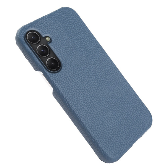 Husă din piele pentru Samsung Galaxy A54, Genuine Leather, albastru