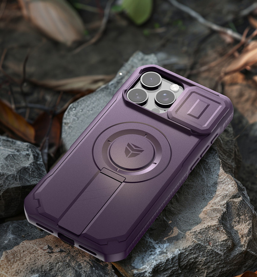 Carcasă blindată pentru iPhone 16 Pro Max, Dexnor CamProtect MagSafe, violet