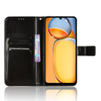 Cu clapetă pentru Xiaomi Redmi 13C / Poco C65, Crazy Horse Wallet, negru