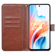 Cu clapetă pentru Oppo A79 5G, Crazy Horse Wallet, maro