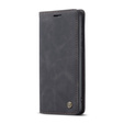 Husa CASEME pentru Samsung Galaxy S21 FE, Leather Wallet Case, negru