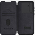 NILLKIN flip case NILLKIN pentru Samsung Galaxy A55, CamShield Qin Pro, piele, negru
