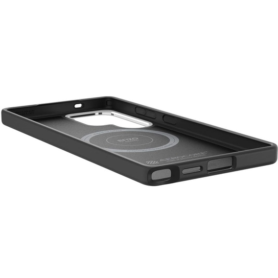Carcasa Spigen pentru Samsung Galaxy S25 Ultra, Enzo Aramid MagSafe, carbon negru + 9H Tempered Glass