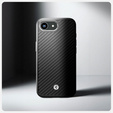 Carcasa Spigen pentru iPhone 16E, Enzo Aramid MagSafe, negru carbon + 9H Tempered Glass