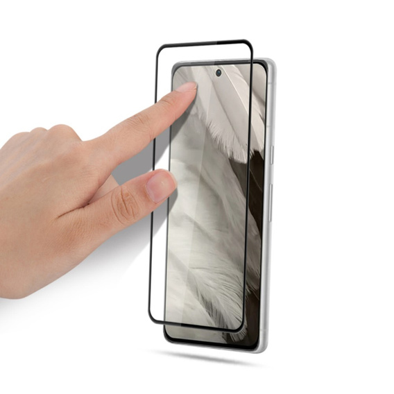 Mocolo Full Glue sticlă călită pentru Google Pixel 8, cadru negru