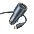 Încărcător auto Hoco Z60 USB-A + USB-C 48 W cu cablu