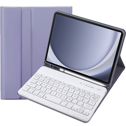 Carcasă + tastatură Samsung Galaxy Tab A9, Leather Pen Slot, violet