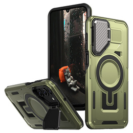 Carcasă pentru Samsung Galaxy A16, Military MagSafe with camera protection, verde