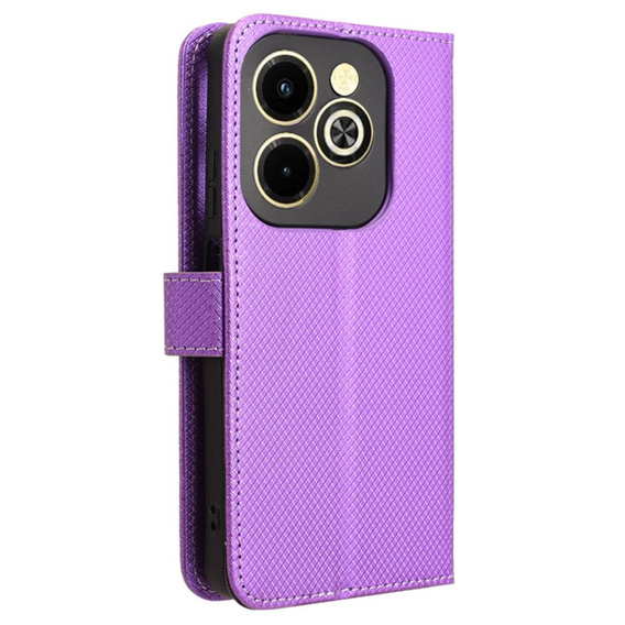 Cu clapetă pentru Infinix Hot 40i, Wallet Smart Magnet, violet