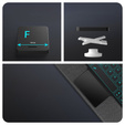 Carcasă + tastatură Lenovo Tab Plus, negru