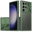 Huse pentru Samsung Galaxy S23 Ultra, Slide Camera, verde