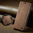 Husa CASEME pentru Huawei P30 Pro, Leather Wallet Case, maro