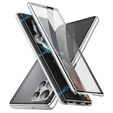 Carcasa Magnetic Dual Glass MagSafe pentru Samsung Galaxy S24 Ultra, de argint