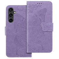 Cu clapetă pentru Samsung Galaxy S23 FE, Butterfly, violet