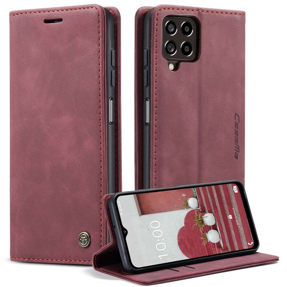 Husa CASEME pentru Samsung Galaxy M33 5G, Leather Wallet Case, maroon