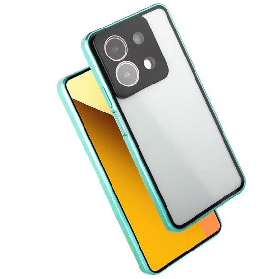 Husa pentru Xiaomi Redmi Note 13 5G, Magnetic Dual Glass, verde