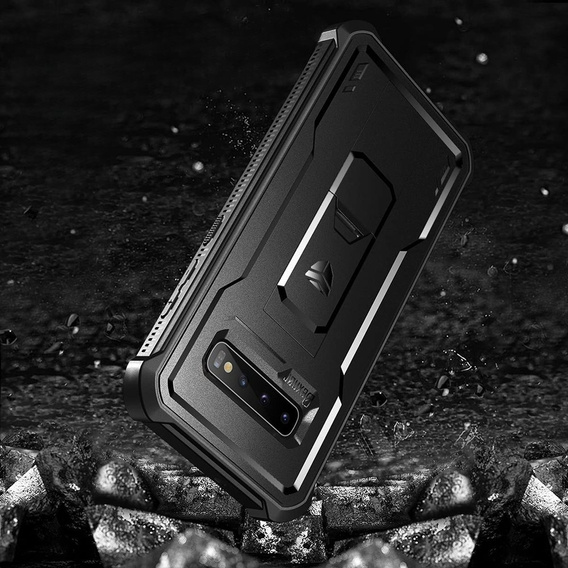 Husă blindată pentru Samsung Galaxy S10, Dexnor Full Body, negru