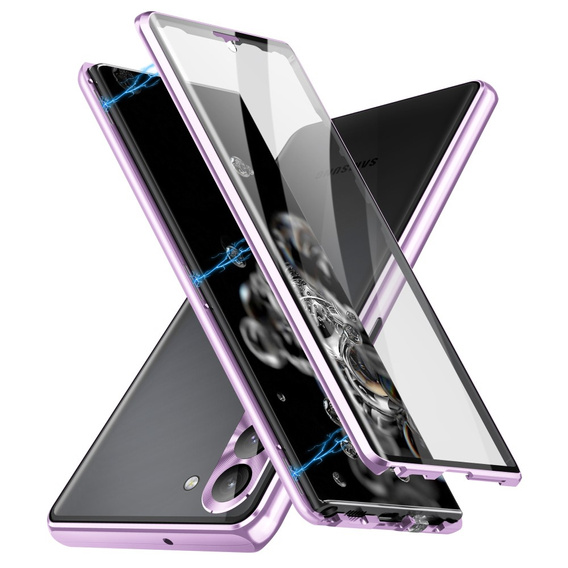 Husa pentru Samsung Galaxy S24, Magnetic Dual Glass, violet