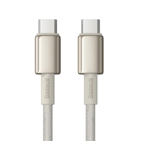 Baseus Tungsten Gold Cablu USB-C la USB-C 100W 1m – Titanium Galaxy, auriu