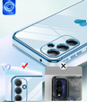 Huse pentru Samsung Galaxy A54 5G, Electro heart, albastru + 2x sticlă 9H