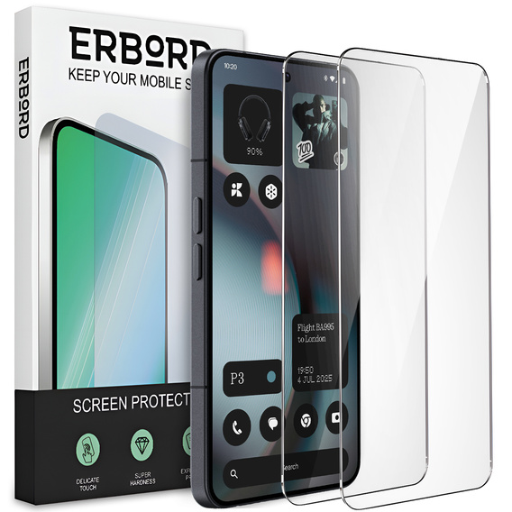 2x sticlă călită pentru Samsung Galaxy A15 4G / A15 5G / M15, ERBORD 9H Hard Glass pe ecran