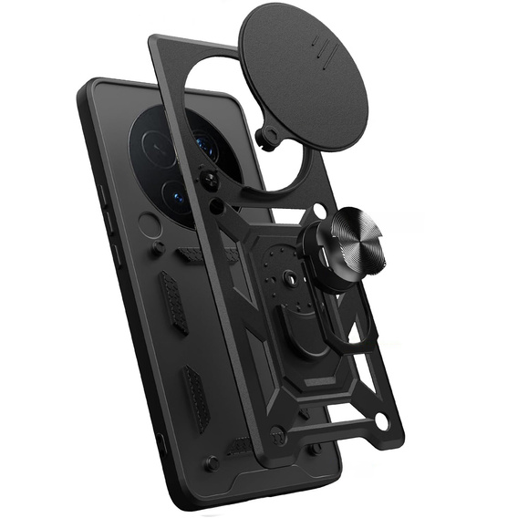 Husă blindată CamShield Slide cu capac pentru cameră și inel pentru Honor Magic 8 Pro