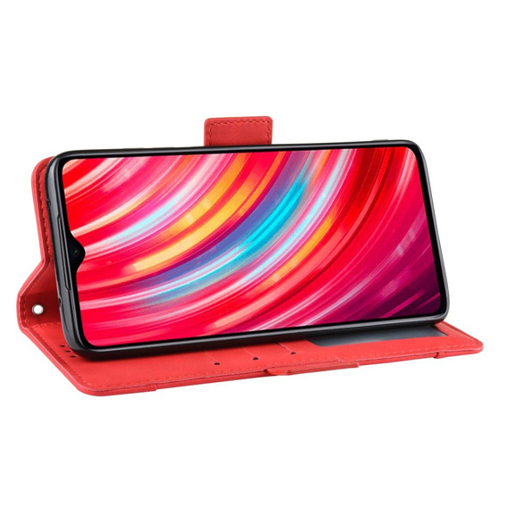 Cu clapetă pentru Xiaomi Redmi Note 8 Pro, Card Slot, roșu