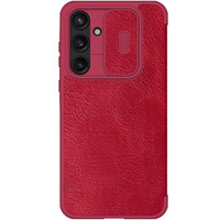 NILLKIN flip case NILLKIN pentru Samsung Galaxy A55, CamShield Qin Pro, piele, roșu