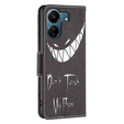 Cu clapetă pentru Xiaomi Redmi 13C / Poco C65, Wallet, Don't Touch My Phone, albastru