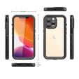 Husă impermeabilă IP68 pentru iPhone 13 Pro, SHELLBOX, negru