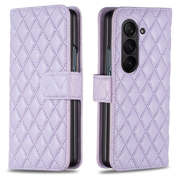 Cu clapetă pentru Samsung Galaxy Z Fold6 5G, Wallet, BINFEN COLOR, violet