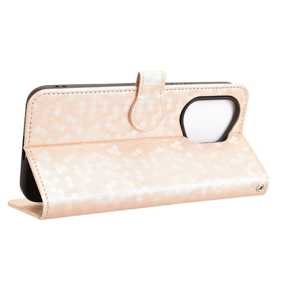 Husa cu clapetă pentru Honor 400 5G, Wallet Rhombus, roz