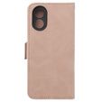 Cu clapetă pentru Oppo A38 4G / Oppo A18 4G, Card Slot, roz