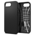 Carcasa Spigen pentru iPhone 16E, Liquid Air, negru + 9H Tempered Glass
