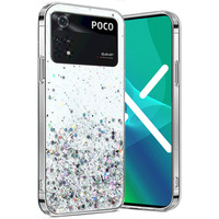 Huse pentru Xiaomi Poco M4 Pro 4G, Glittery, de argint