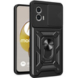 Husă blindată pentru Motorola Moto G73 5G, CamShield Slide, negru