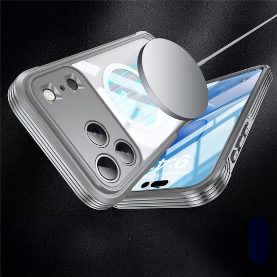 Carcasă rezistentă la șocuri cu sticlă pentru MagSafe pentru iPhone 17 Pro Max