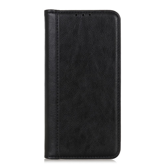 Huse pentru Xiaomi 14T Pro, Wallet Litchi Leather, negru