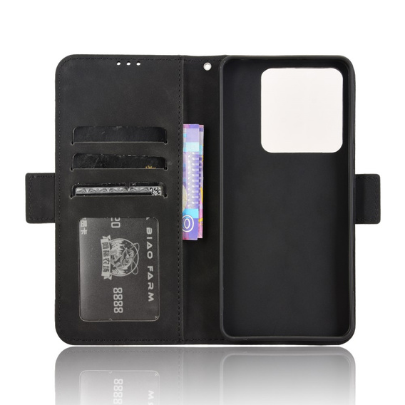 Cu clapetă pentru Xiaomi Poco M7 Pro 5G, Card Slot, negru