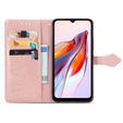 Cu clapetă pentru Xiaomi Redmi 12C, Mandala, roz rose gold